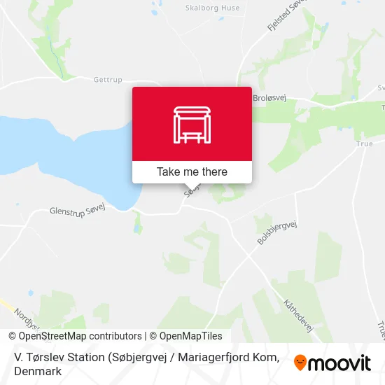 V. Tørslev Station map