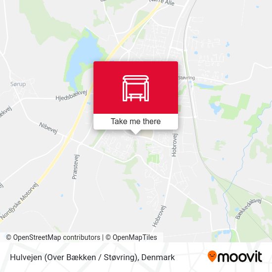 Hulvejen (Over Bækken / Støvring) map
