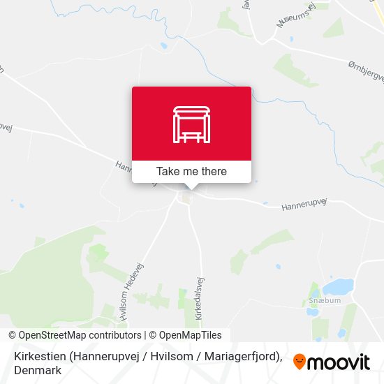 Kirkestien (Hannerupvej / Hvilsom / Mariagerfjord) map