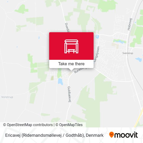 Ericavej (Ridemandsmøllevej / Godthåb) map