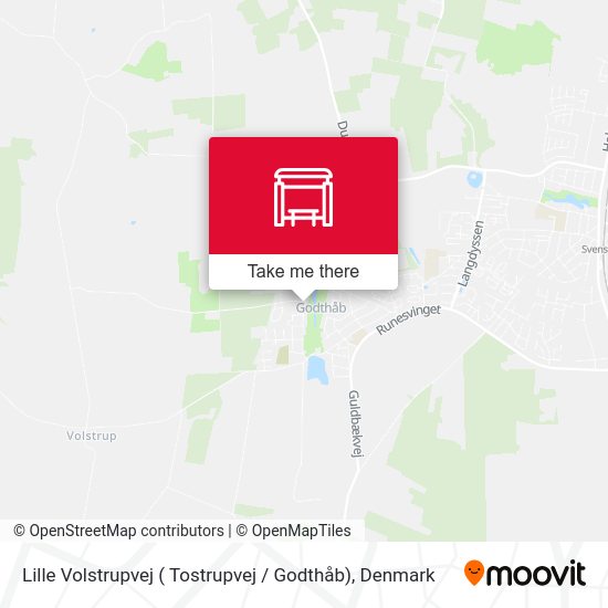 Lille Volstrupvej ( Tostrupvej / Godthåb) map