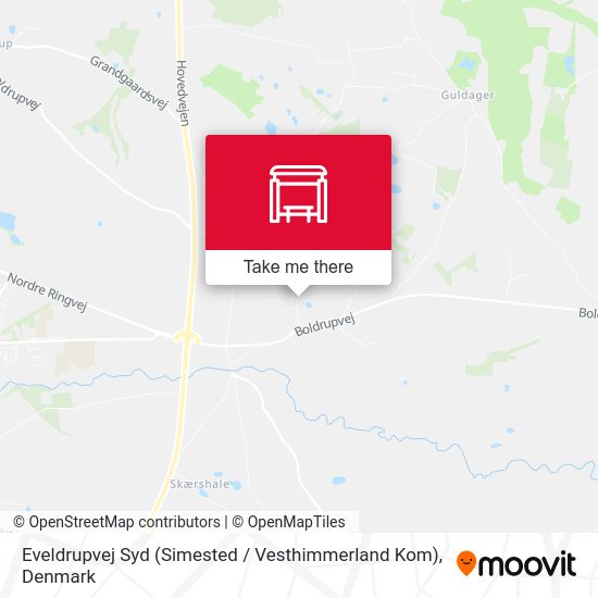 Eveldrupvej Syd (Simested / Vesthimmerland Kom) map