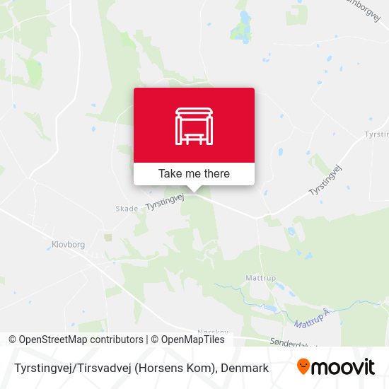 Tyrstingvej / Tirsvadvej (Horsens Kom) map