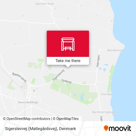 Sigerslevvej (Møllegårdsvej) map