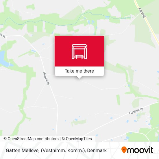Gatten Møllevej (Vesthimm. Komm.) map