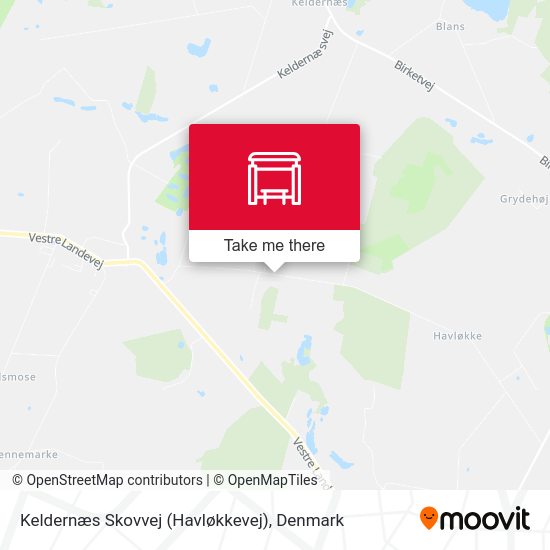 Keldernæs Skovvej (Havløkkevej) map