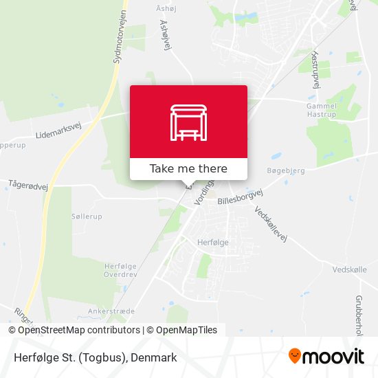 Herfølge St. (Togbus) map