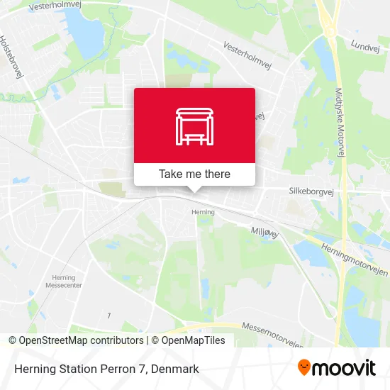 Herning Station Perron 7 map