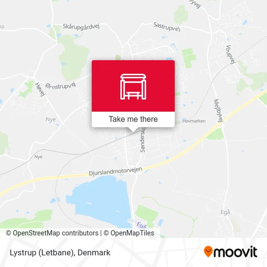 Lystrup (Letbane) map