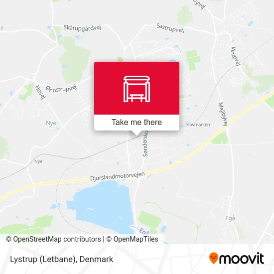 Lystrup (Letbane) map