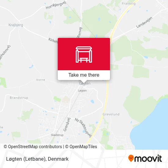 Løgten (Letbane) map