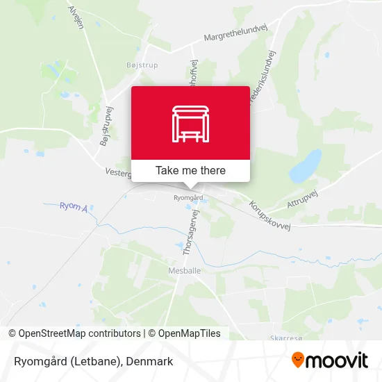 Ryomgård (Letbane) map