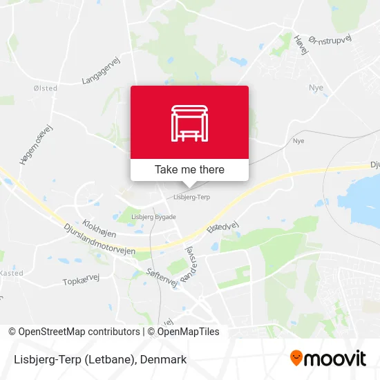 Lisbjerg-Terp (Letbane) map