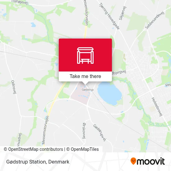 Gødstrup Station map