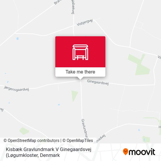 Kisbæk Gravlundmark V Ginegaardsvej map