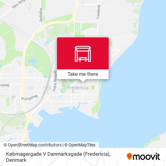 Købmagergade V Danmarksgade (Fredericia) map