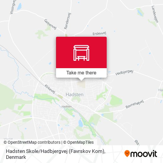 Hadsten Skole / Hadbjergvej (Favrskov Kom) map