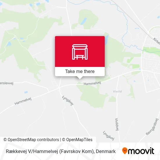 Rækkevej V / Hammelvej (Favrskov Kom) map