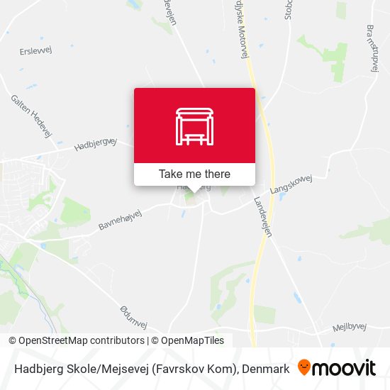 Hadbjerg Skole / Mejsevej (Favrskov Kom) map