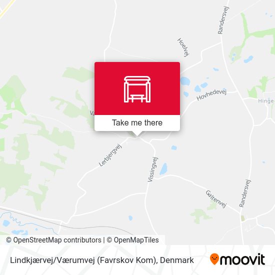 Lindkjærvej / Værumvej (Favrskov Kom) map