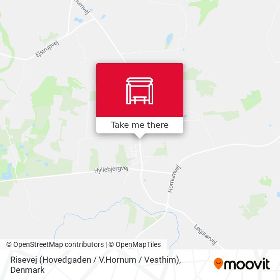 Risevej (Hovedgaden / V.Hornum / Vesthim) map