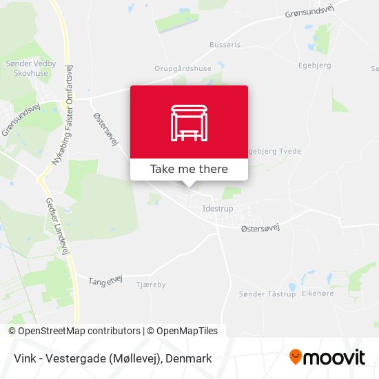 Vink - Vestergade (Møllevej) map