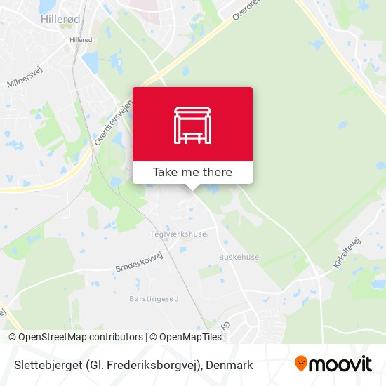 Slettebjerget (Gl. Frederiksborgvej) map