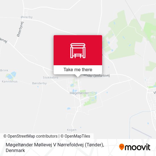 Møgeltønder Møllevej V Nørrefoldvej (Tønder) map