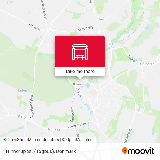 Hinnerup St. (Togbus) map