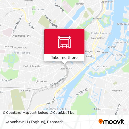 København H (Togbus) map