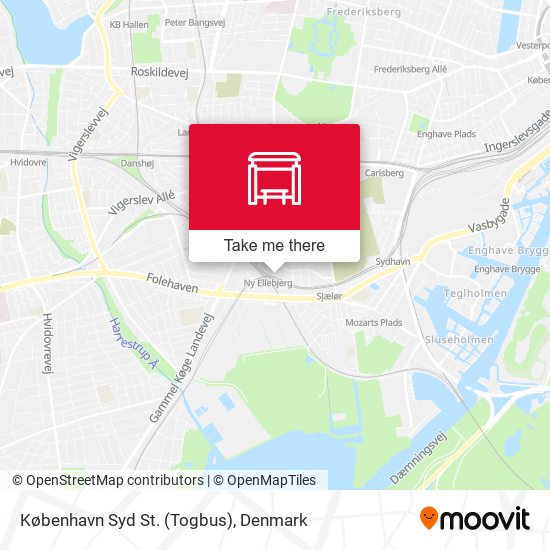 København Syd St. (Togbus) map