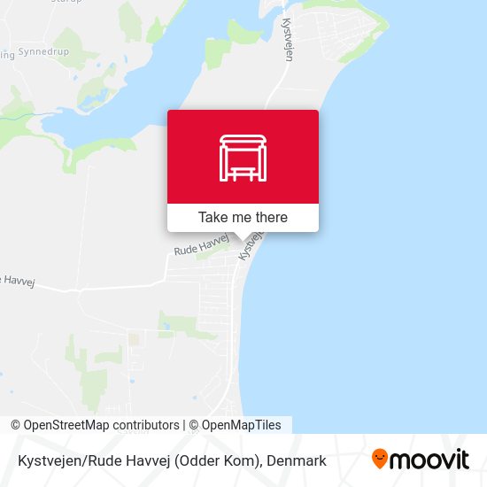 Kystvejen / Rude Havvej (Odder Kom) map