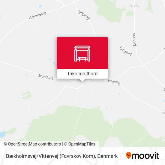 Bækholmsvej / Vittenvej (Favrskov Kom) map