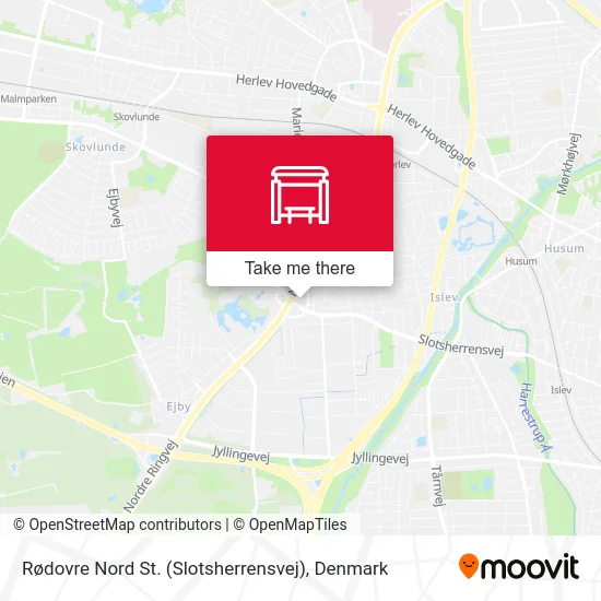 Rødovre Nord St. (Slotsherrensvej) map