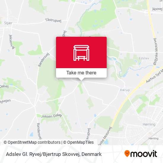 Adslev Gl. Ryvej / Bjertrup Skovvej map