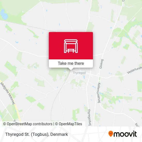 Thyregod St. (Togbus) map