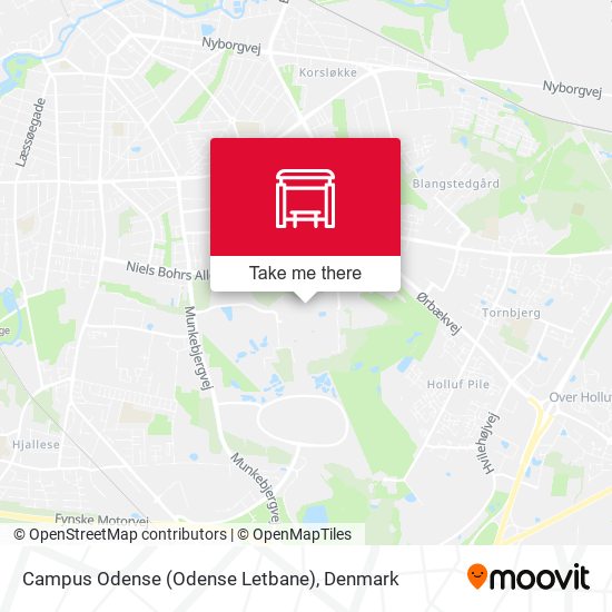 Campus Odense (Odense Letbane) map