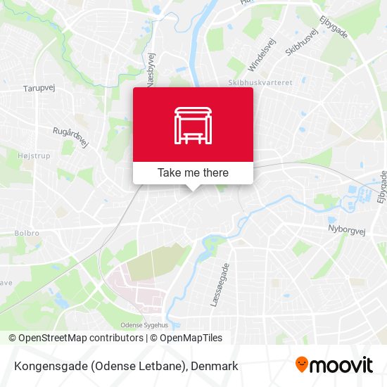 Kongensgade (Odense Letbane) map