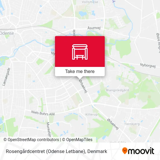 Rosengårdcentret (Odense Letbane) map