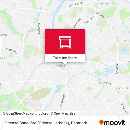 Odense Banegård (Odense Letbane) map