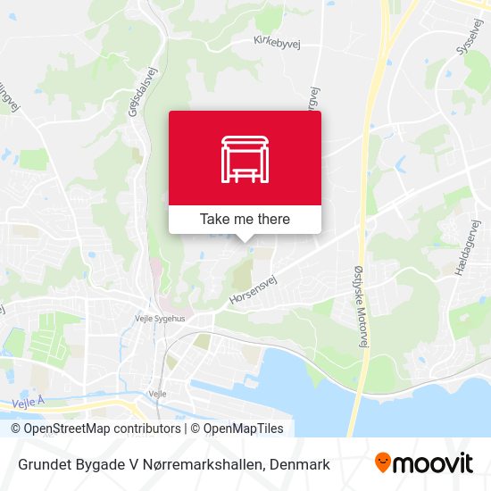Grundet Bygade V Nørremarkshallen map