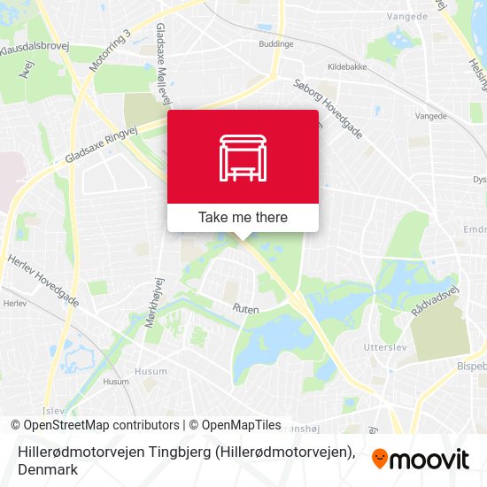 Hillerødmotorvejen Tingbjerg map