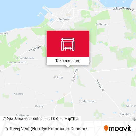Toftevej Vest (Nordfyn Kommune) map