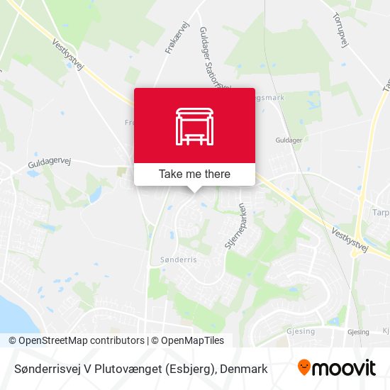Sønderrisvej V Plutovænget (Esbjerg) map