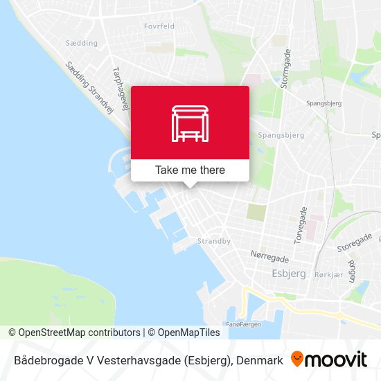 Bådebrogade V Vesterhavsgade (Esbjerg) map