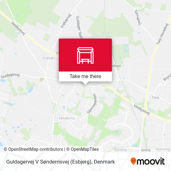 Guldagervej V Sønderrisvej (Esbjerg) map