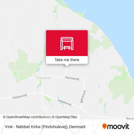 Vink - Nøbbet Kirke (Pindshulevej) map