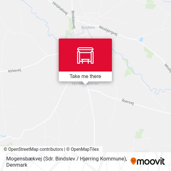 Mogensbækvej (Sdr. Bindslev / Hjørring Kommune) map