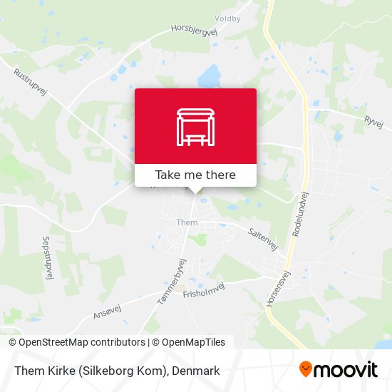 Them Kirke (Silkeborg Kom) map