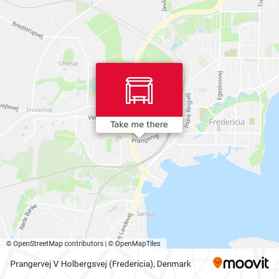 to get to V Holbergsvej (Fredericia) by Bus or Train?